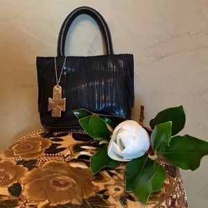 Leather mini handbag by Wilsons